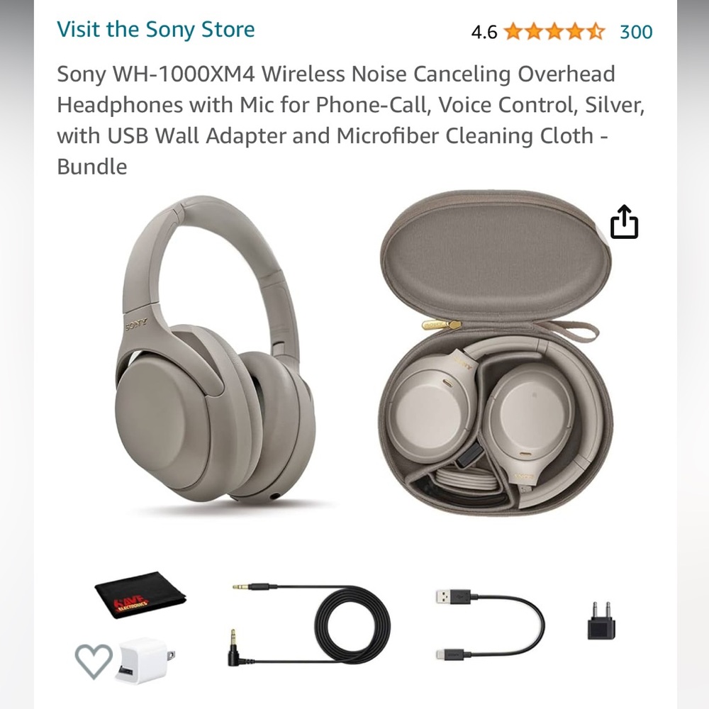 Sony WH-1000XM4 Wireless Noise Cancelling Headphones (used, perfect condition)